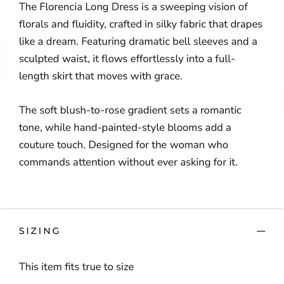 Elegant Floral Long Sleeve Dress - Picture 9 of 9